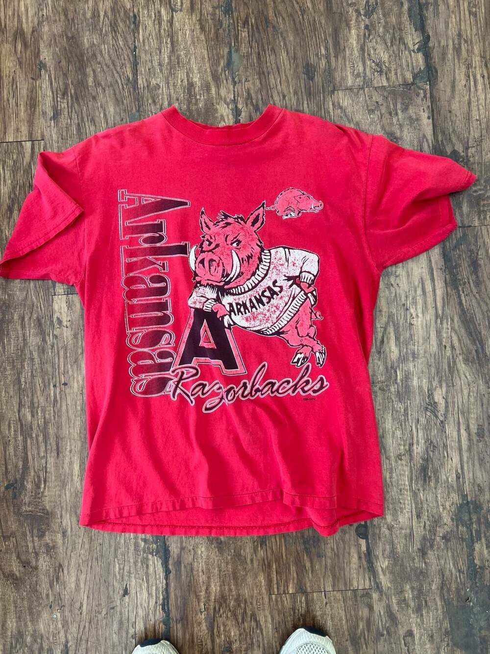 Vintage Tultex Arkansas Razorbacks College Mascot T-Shirt X-Large